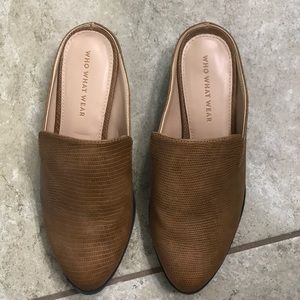Who What Wear Tan Slides